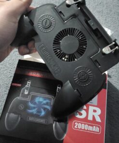 COOBILE Gaming Grip with Portable Charger Cooling Fan,for PUBG Mobile Controller L1R1 Mobile Game Trigger Joystick for Phone (Upgraded Version 4000mAh) Upgraded Version 4000mAh 26 71VWrztt1YL