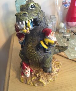 BigMouth Inc. Garden Gnome 9 inches - The Great Garden Gnome Massacre - Funny Outdoor Gnomes - Durable Lawn Gnome, Yard Gnome - Novelty Gnome Statues - Fun Garden Gnome Decor, Gag Gift, Garden Gift Godzilla 46 71VXRv4epBL
