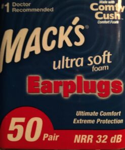 Mack's Ultra Soft Foam Earplugs, 50 Pair - 33dB Highest NRR, Comfortable Ear Plugs for Sleeping, Snoring, Travel, Concerts, Studying, Loud Noise, Work | Made in USA 36 71VXbH4Vb L
