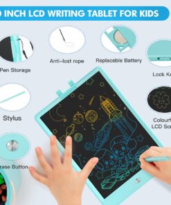 Alternative view of PYTTUR 10 Inch LCD Writing Tablet for Kids 4 Pack Reusable Drawing Pad Colorful Toddler Writing Board Electronic Drawing Tablet Educational and Learning Toys Gifts for 3-8 Years Old Boys Girls Blue, Pink, Orange, Yellow