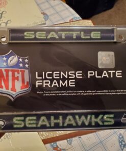 Rico Industries Seattle Seahawks Bling Chrome License Plate Frame with Glitter Accent 6 x 12.25-inches #1 Mom 31 71VY2 NigOL