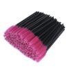 G2PLUS 100PCS Disposable Eyelash Brushes, Mascara Wands Applicator Makeup Kits, Eyelash Spoolies Brushes for Eyelash Extensions and Eyebrows (Rose) Rose 11 71VZPEIdDNS