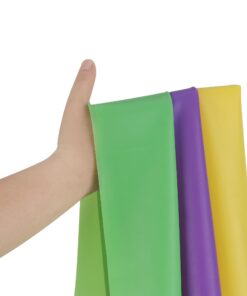 Resistance Band Set, 3 Pack Latex Exercise Bands with 3 Levels, Skin-Friendly Elastic Workout Bands for Core Exercise, Physical Therapy, Yoga, Pilate (3) 11 71VaIiP eZL