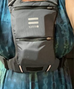 FITLY Minimalist Running Pack For Men & Women - Lightweight Running Vest Phone Holder, Storage, Thoracic Belt - Carry Personal Items - Running Backpack for Sub45 Runs, Hikes - (Classy Black) M-L-XL Classy Black 21 71VaKI2ihWL