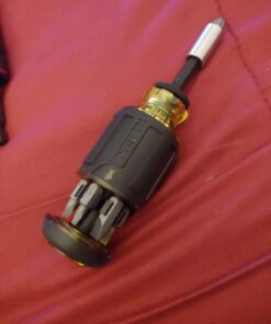 Klein Tools 32561 Multi-Bit Screwdriver / Nut Driver, 6-in-1 Stubby Screwdriver with 2 Phillips, 2 Slotted Bits, 2 Nut Drivers 39 71VaaJMoLCL