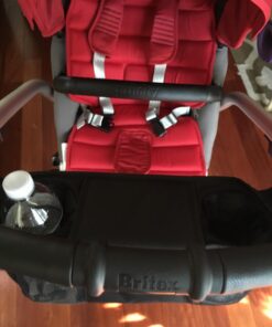 Britax Stroller Organizer with Insulated Cup Holders | Large Center Compartment with Magnetic Closure + 3 Outer Pockets + Folds with Stroller, No Removal Needed Black 44 71VbOJKzupL