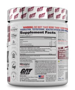 GAT SPORT Nitraflex Advanced Pre-Workout Powder, Increases Blood Flow, Boosts Strength and Energy, Improves Exercise Performance, Creatine-Free (Black Cherry, 30 Servings) Black Cherry 30 Servings (Pack of 1) Standard Packaging 14 71VdFliXwL