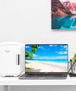 Cooluli Mini Fridge for Bedroom - Car, Office Desk & Dorm Room - Portable 4L/6 Can Electric Plug In Cooler & Warmer for Food, Drinks, Skincare Beauty & Makeup - 12v AC/DC & Exclusive USB Option, White 28 71VdIKdafOL