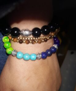 Jovivi 7 Chakras Bracelet Reiki Natural Gemstone Healing Balancing Round Beads Crystal Stone Bracelets for Women 33 71VdaLDhO9L