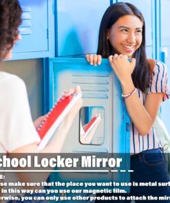 Magnetic Locker Mirror, Real Glass Frameless Mirrors for Locker with Magnetic Backing, for School Locker, Bathroom, Household Refrigerator, Locker Accessory, Workshop Toolbox or Office Cabinet. 12 71VeBdvzW0L