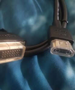 Amazon Basics HDMI A to DVI Adapter Cable, Bi-Directional 1080p, Gold Plated, Black, 3 Feet, 1-Pack 3 ft 44 71VeSP54nhL