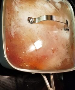 Gotham Steel Nonstick Square Deep Frying Pan, 9.5” Large Cooking Pan with Ceramic Nonstick Coating, 4 Pc Titanium Ceramic with Lid, Basket & Steamer Tray, Dishwasher Safe 35 71VfUfSV2UL