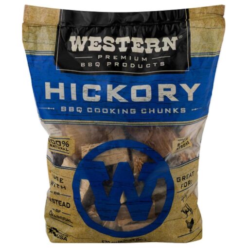 Western Premium BBQ Products Hickory BBQ Cooking Chunks, 570 cu in