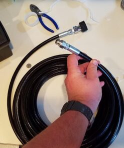 Sewer Jetter Kit 1/4" NPT x 50' Hose & 4.5 Orifice Button Nose Nozzle 4000 PSI 1/4 in. 34 71Vfm1akiLL