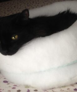 K. T. Manufacturing Mysterious Kuddle Kup Cat Bed, White 21 71VgGsncSIL