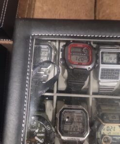 Sodynee WBPU12-03 Watch Dislpay Box Organizer, Pu Leather with Glass Top, Large, Black 12"(D) x 7.5"(W) x 3.2"(H) 21 71VgVmw5jEL