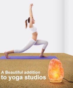 Himalayan Glow HS-1003 Himalayan Hand Carved Crystal Salt Lamp with Wooden Base, 6-7 LBS, Pink 40 71ViCu6ZJIL