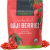 Viva Naturals Organic Dried Goji Berries, 2 Lb- Non-GMO And Vegan Wolfberries, Perfect For Baking, Smoothies, Teas And Healthy Snacks For Adults, Goji Berries Organic (907 g) 2 Pound (Pack of 1)
