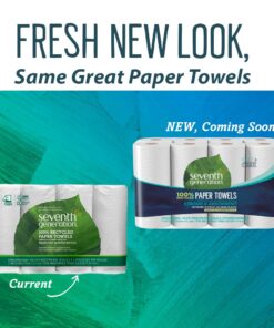 Seventh Generation Paper Towels, 100% Recycled Paper, 2-ply, 8 Count (Pack of 4) 8 Count (Pack of 4) 15 71VijzlwyBL