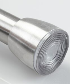 iDesign Forma Metal Tension, Adjustable Customizable Curtain Rod for Bathtub, Shower Stall, Closet, Doorway, 26-42", Brushed Stainless Steel 26-42" Set of 1 31 71Vj4i7HpaL