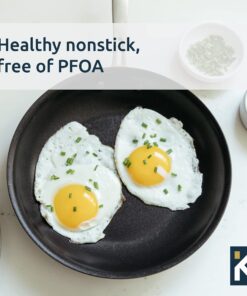 Kitchara Hard Anodized Non Stick Cookware Set - Nonstick, Oven Safe & Non Toxic Pots and Pans - Professional Chef Quality 10 Piece Set with with Frying Pans, Saucepans, Saute Pan, and Stockpot Non Stick Hard Anodized Aluminum 14 71VjGgeDSVL