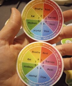 Cusprtm 48 Pcs Anxiety Sensory Stickers, 2 Textured Tactile Rough Calm Stickers Large Size Breathing Stickers Mindfulness Stickers for School Office Classroom Adults Teens Sensory Items 47 71VjK1JHtnL