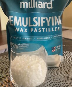 Milliard Non-GMO Emulsifying Wax Pastilles, 2 lbs Resealable Bag, Perfect for DIY Creams/Lotions 2 Pound (Pack of 1) 24 71VjKhtk5L