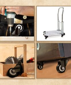 Swivel Caster Wheels Rubber Base with Top Plate & Bearing Heavy Duty with Pack of 4 Black by Online Best Service (1.5" NO Brake) 1.5 Inch No Brake 12 71VjOWQobZS