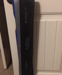 THERABAND Resistance Bands Set, Professional Elastic Band For Upper & Lower Body Exercise, Strength Training without Weights, Physical Therapy, & Pilates, Blue & Black & Silver, Advanced Non Latex Blue/Black/Silver - Super Advanced Set 16 71VjcDaxZfL