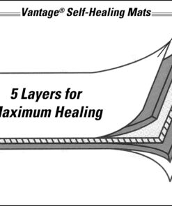 Dahle Vantage 10672 Self-Healing Cutting Mat, 18"x24", 1/2" Grid, 5 Layers for Max Healing, Perfect for Crafts & Sewing, Black 18" x 24" 33 71Vjjl5e WL 1