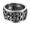 Runeband Ring Nordic "Poetry is in Battle" Runes by Alchemy Gothic - size 11