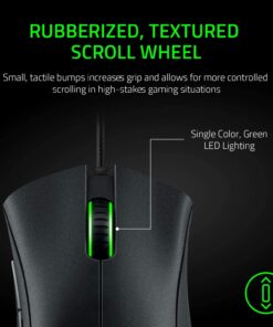 Razer DeathAdder Essential Gaming Mouse: 6400 DPI Optical Sensor - 5 Programmable Buttons - Mechanical Switches - Rubber Side Grips - Classic Black 22 71VkGcn9VZL