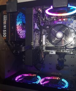 SkyTech Blaze II Gaming Computer PC Desktop – Ryzen 5 2600 6-Core 3.4 GHz, NVIDIA GeForce GTX 1660 6G, 500G SSD, 8GB DDR4, RGB, AC WiFi, Windows 10 Home 64-bit 2600 | GTX 1660 43 71Vlh4SaWgL