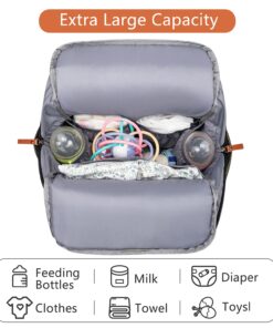 Diaper Bag Backpack Frank Mully Large Multifunction Travel Baby Bag for Mom Dad Army Green 9 71Vm9omtQS