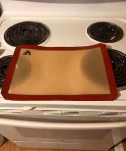 Silicone Baking Mat - Set of 3 Half Sheet (Thick & Large 11 5/8" x 16 1/2") - Non Stick Silicon Liner for Bake Pans & Rolling - Macaron/Pastry/Cookie/Bun/Bread Making - Professional Grade Nonstick 33 71VmIb5c YL 1