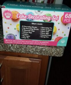 Cakebe Cake Cupcake Kit-68pcs Supplies and Cookie Decorating Kit with Piping Bags Frosting Icing Tip, 1, silver 43 71VmLsrML