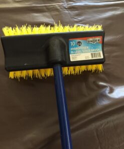 Unger Professional HydroPower 10” Bi-Level Scrub Brush – Compatible with Waterflow Poles, Garage, Driveway, Deck, Concrete Scrub Bi-Level Brush Scrub Brush Head 17 71VmZ6T1gQL