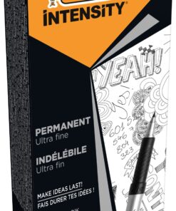 Alternative view of BIC Intensity Marker Fine Tip Permanent Markers, Black, 12-Count Pack, Art Supplies for Adults and Teens 12 Count