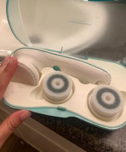 Facial Cleansing Brush, TOUCHBeauty Face Scrubber Electric with Case, 3 Spin Brushes for Deep Cleansing, Gentle Exfoliating, Dual-Speed, Waterproof AS-0759A(Green) Green 47 71VoFC3ddUL