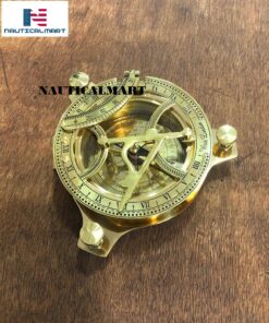 NauticalMart Captain Brass Sundial Compass with Hardwood Wooden Box 18 71VoMzCNZgL