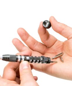 Kershaw TX-Tool (TXTOOL); 4.8 in. Single-Position Multifunction Magnetic Bit Driver; Includes T-6, T-8, T-10, 2 Phillips and Slotted Screwdriver Bit; 1.1 oz., Black 27 71VoU9FT GL