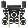 PAXCESS Portable 9 Pad Multifunction Electronic Drum Set with Realistic Sounds, Foot Pedals, Drumsticks, Built-In Speaker, and Rechargeable Battery 31 71VoXOmrPjL