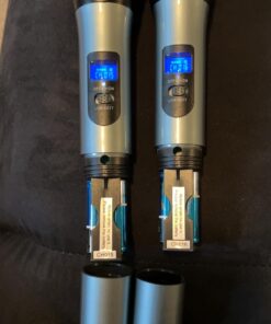 FIFINE UHF Dual Channel Wireless Handheld Microphone, Easy-to-use Karaoke Wireless Microphone System-K036 40 71VoYZNaDeL