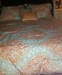 Intelligent Design Senna Comforter Set Full/Queen Size - Orange/Taupe, Damask – 5 Piece Bed Sets – All Season Ultra Soft Microfiber Teen Bedding - Great For Guest Room and Girls Bedroom 53 71VoiMCR9nL 1