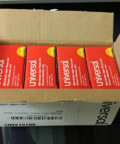 UNIVERSAL OFFICE PRODUCTS 10199VP Mini Binder Clips, Steel Wire, 1/4quot; Capacity, 1/2quot; Wide, Black/Silver, 144/Pack 7 71VorTKie L