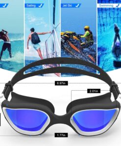 ZIONOR Swim Goggles, Upgraded G1 Polarized Swimming Goggles Anti-fog for Men Women Adult B1 (Polarized + Mirror Blue) 18 71VpqKOqLtL