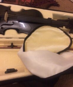 Mendini By Cecilio Violin For Beginners, Kids & Adults - Beginner Kit For Student w/Hard Case, Rosin, Bow - Starter Violins, Wooden Stringed Musical Instruments 4/4 MV Black 35 71VqAD55T0L