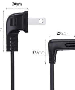TV Power Cord Compatible for Samsung TV, Ancable 25-Feet 90 Degree Angled 18AWG 2-Prong to L-Shaped C7 Power Cord Replacement for Samsung Philips Toshiba LG Sony Sharp Panasonic Vizio LED TV Sky Box 1 12 71Vql3XuimL
