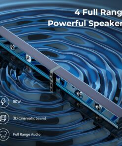 MZEIBO Sound Bars for TV, Bluetooth Soundbar for TV, 50W TV Sound Bar with 4 Drivers and Remote Control, Home Audio TV Speakers Sound Bar with ARC/Optical/AUX Connect 19 71VrEW1ZPvL