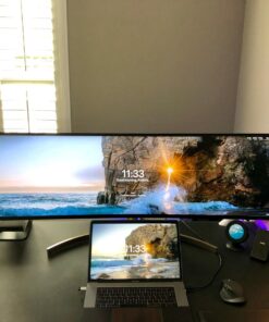 LG 49WL95C-W Ultrawide Dual QHD Monitor 49" 32: 9 (5120 x1440) Curved IPS Display, HDR10, USB Type-C, HDR 10, Ambient Light Sensor, 2 x 10W Stereo Speaker 52 71VrNLZtYGL